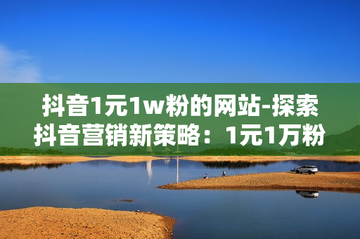 抖音1元1w粉的网站-探索抖音营销新策略：1元1万粉丝的秘密武器揭秘