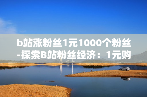 b站涨粉丝1元1000个粉丝-探索B站粉丝经济：1元购1000粉丝策略深度解析