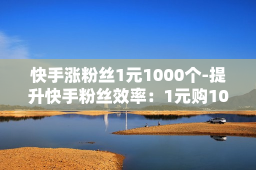 快手涨粉丝1元1000个-提升快手粉丝效率：1元购1000粉策略深度解析与实战指南