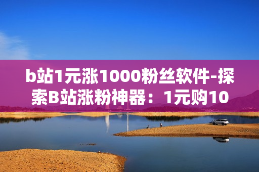 b站1元涨1000粉丝软件-探索B站涨粉神器：1元购1000粉丝背后的策略与风险分析