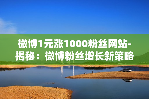 微博1元涨1000粉丝网站-揭秘：微博粉丝增长新策略：1元投资换1000粉丝的网站实操指南