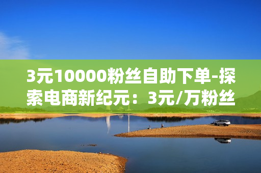 3元10000粉丝自助下单-探索电商新纪元：3元/万粉丝自助下单系统详解与优化策略