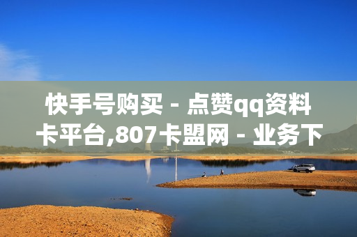 快手号购买 - 点赞qq资料卡平台,807卡盟网 - 业务下单平台