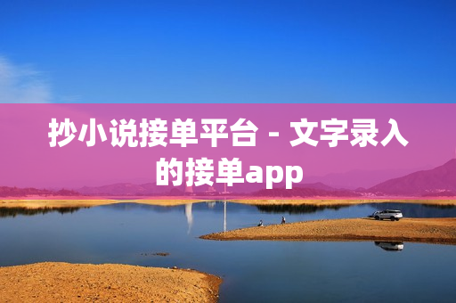 抄小说接单平台 - 文字录入的接单app