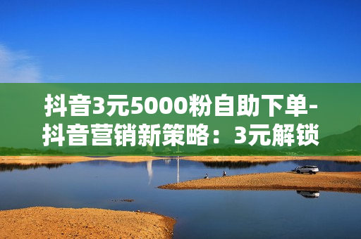 抖音3元5000粉自助下单-抖音营销新策略：3元解锁5000粉丝自助下单教程