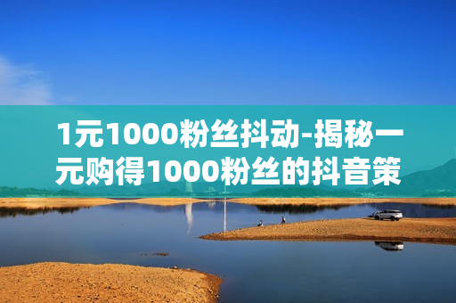 1元1000粉丝抖动-揭秘一元购得1000粉丝的抖音策略：精准运营与内容创新