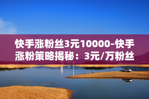 快手涨粉丝3元10000-快手涨粉策略揭秘：3元/万粉丝背后的运营战术与价值分析