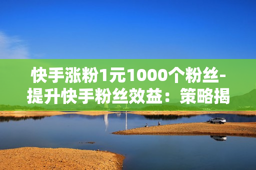 快手涨粉1元1000个粉丝-提升快手粉丝效益：策略揭秘1元/1000粉丝背后的机遇与挑战