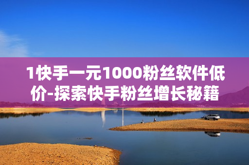 1快手一元1000粉丝软件低价-探索快手粉丝增长秘籍：一元获取1000粉丝的软件策略揭秘