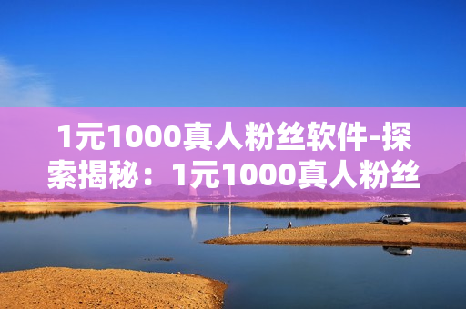 1元1000真人粉丝软件-探索揭秘：1元1000真人粉丝的秘密武器与策略