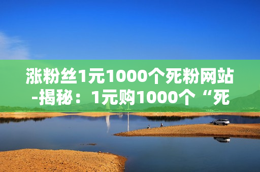 涨粉丝1元1000个死粉网站-揭秘：1元购1000个“死粉”背后的网络陷阱与SEO策略