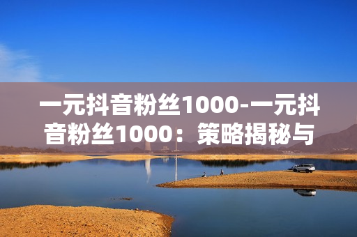 一元抖音粉丝1000-一元抖音粉丝1000：策略揭秘与价值提升