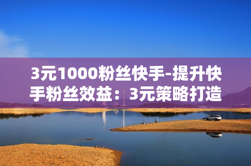 3元1000粉丝快手-提升快手粉丝效益：3元策略打造1000粉丝增长秘籍