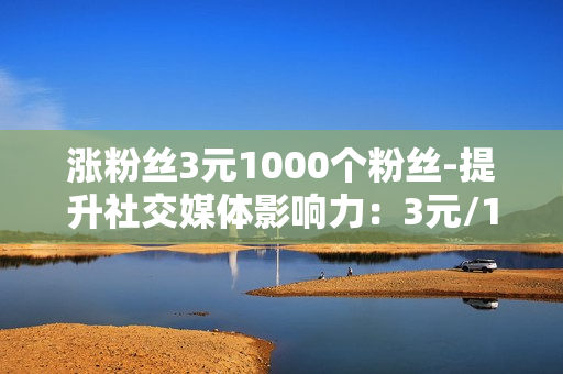 涨粉丝3元1000个粉丝-提升社交媒体影响力：3元/1000粉丝策略揭秘与实战指南