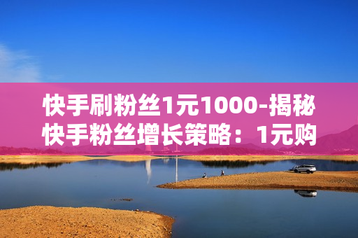 快手刷粉丝1元1000-揭秘快手粉丝增长策略：1元购1000粉背后的运营秘籍