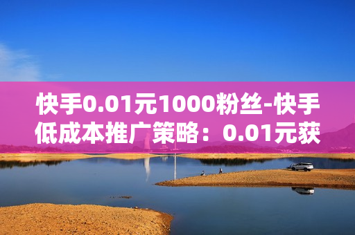 快手0.01元1000粉丝-快手低成本推广策略：0.01元获取1000粉丝的秘密解析