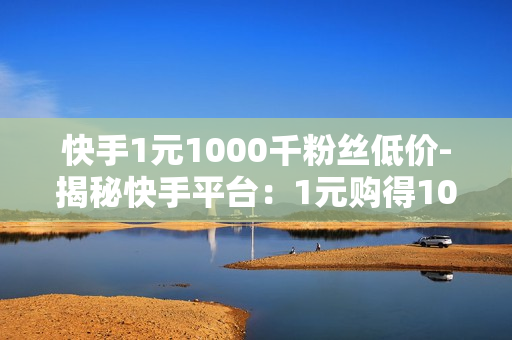 快手1元1000千粉丝低价-揭秘快手平台：1元购得1000千粉丝策略全解析\n\n一、引言