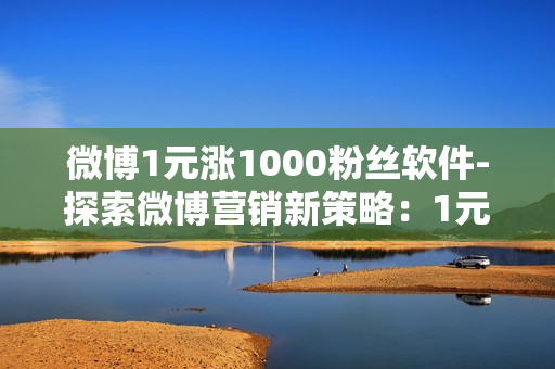 微博1元涨1000粉丝软件-探索微博营销新策略：1元购得1000粉丝的秘密武器