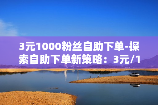 3元1000粉丝自助下单-探索自助下单新策略：3元/1000粉丝的高效运营秘籍